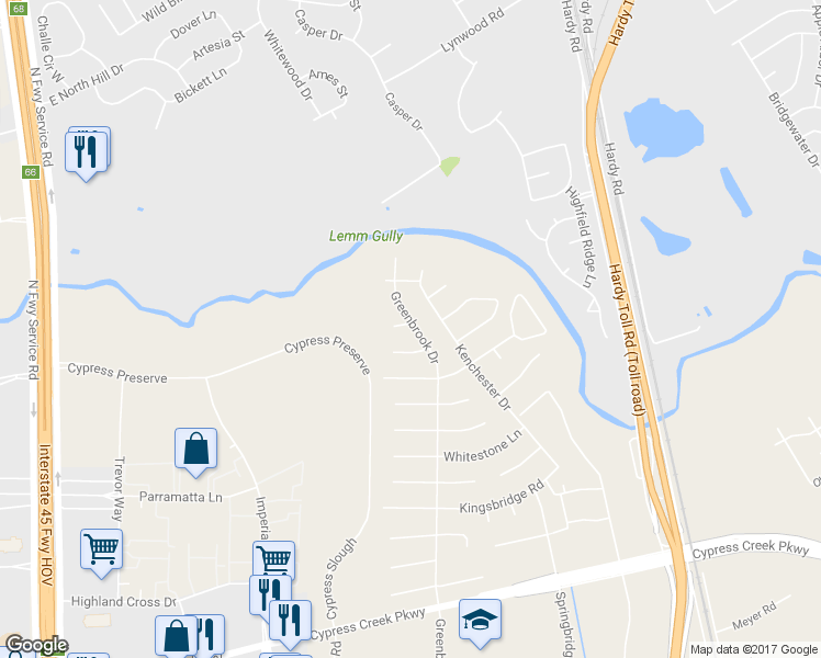 map of restaurants, bars, coffee shops, grocery stores, and more near 914 Forsythe Lane in Houston