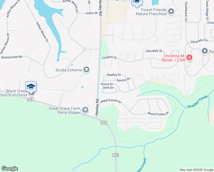 map of restaurants, bars, coffee shops, grocery stores, and more near 3096 Seth Drive in Green Cove Springs