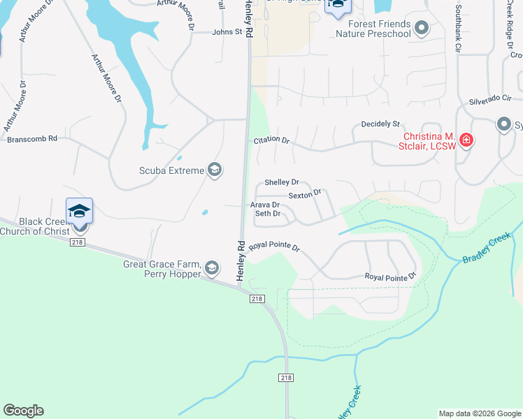 map of restaurants, bars, coffee shops, grocery stores, and more near 3096 Seth Drive in Green Cove Springs