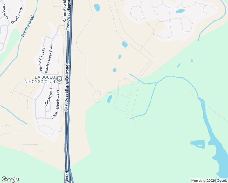 map of restaurants, bars, coffee shops, grocery stores, and more near 2850 Wisteria Farm Road in Green Cove Springs