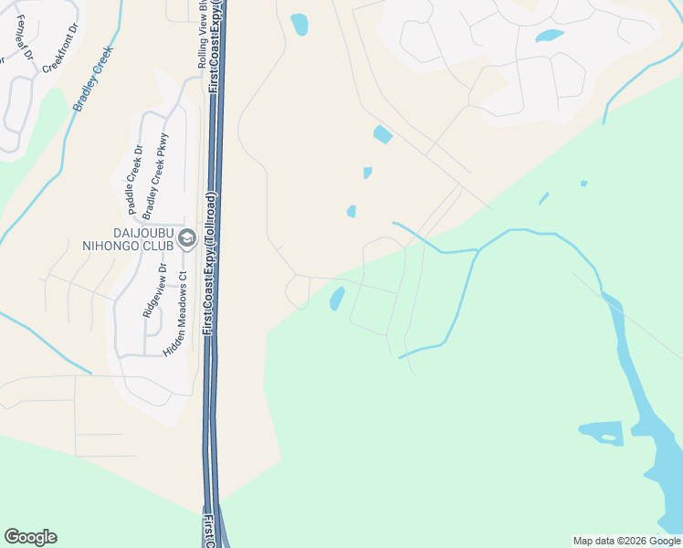 map of restaurants, bars, coffee shops, grocery stores, and more near 2850 Wisteria Farm Road in Green Cove Springs