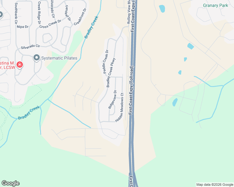map of restaurants, bars, coffee shops, grocery stores, and more near 3351 Ridgeview Drive in Green Cove Springs