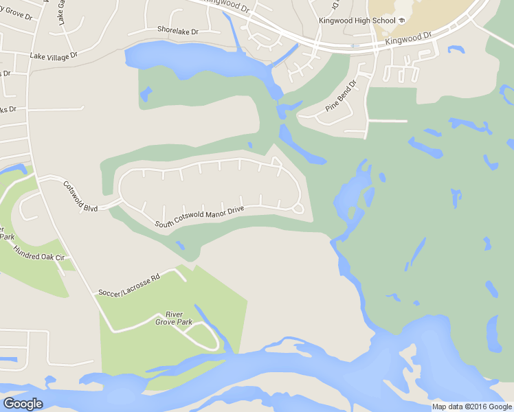 map of restaurants, bars, coffee shops, grocery stores, and more near 3321 South Cotswold Manor Drive in Houston