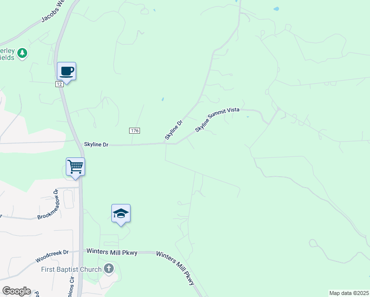 map of restaurants, bars, coffee shops, grocery stores, and more near 100 Valley Verde Court in Wimberley