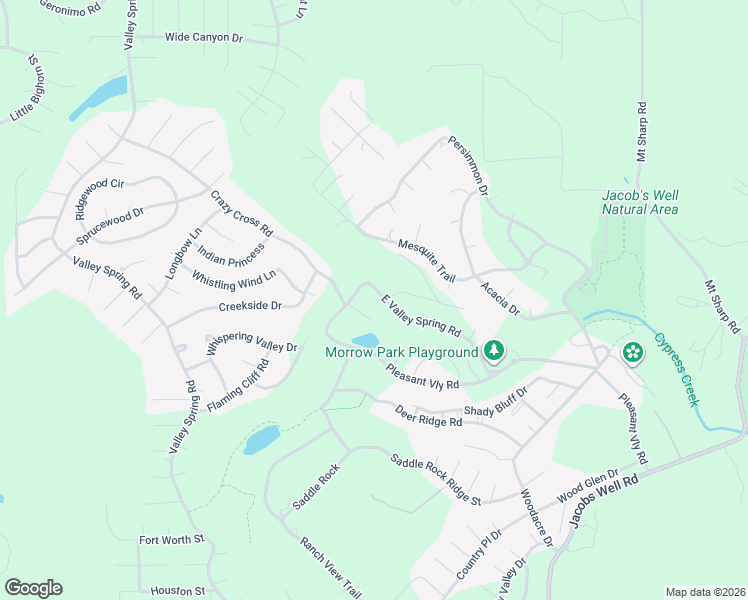 map of restaurants, bars, coffee shops, grocery stores, and more near 77 East Valley Spring Road in Wimberley