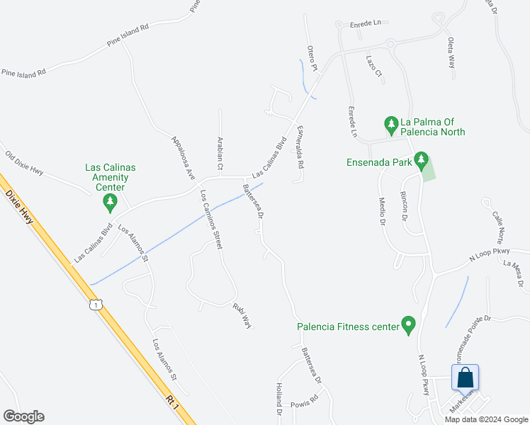 map of restaurants, bars, coffee shops, grocery stores, and more near 834 Battersea Drive in St. Augustine