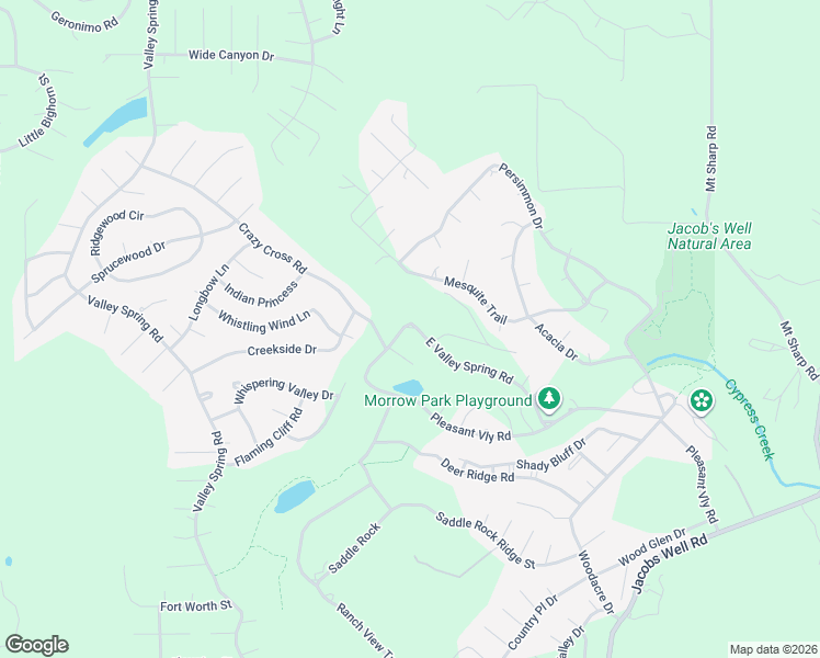 map of restaurants, bars, coffee shops, grocery stores, and more near 77 East Valley Spring Road in Wimberley
