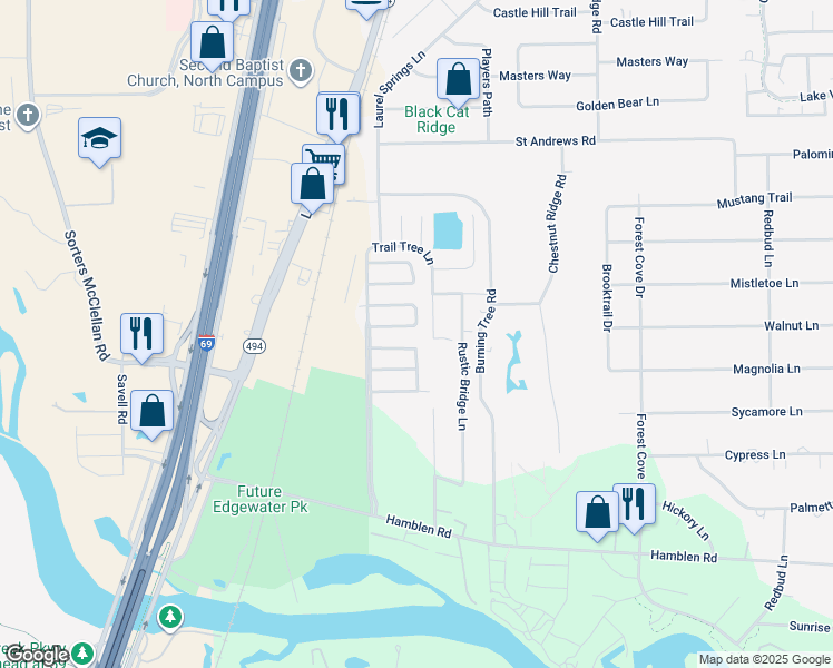 map of restaurants, bars, coffee shops, grocery stores, and more near 422 Mystic Glen Loop in Houston