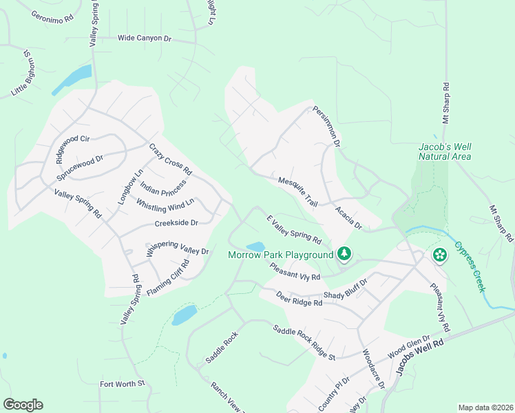 map of restaurants, bars, coffee shops, grocery stores, and more near 77 East Valley Spring Road in Wimberley