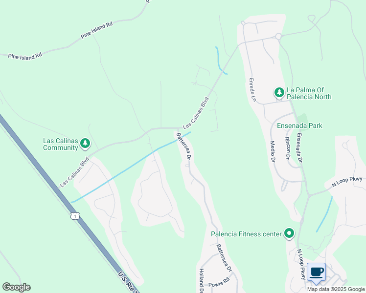 map of restaurants, bars, coffee shops, grocery stores, and more near 841 Battersea Drive in St. Augustine