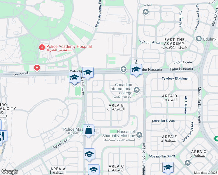 map of restaurants, bars, coffee shops, grocery stores, and more near in 