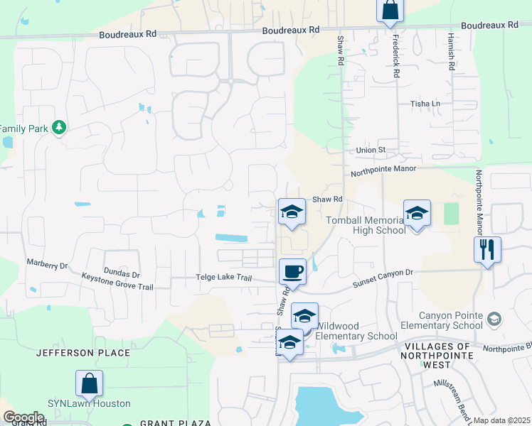 map of restaurants, bars, coffee shops, grocery stores, and more near in Cypress