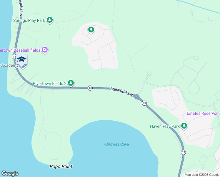 map of restaurants, bars, coffee shops, grocery stores, and more near 3526 Florida 13 in St. Johns County