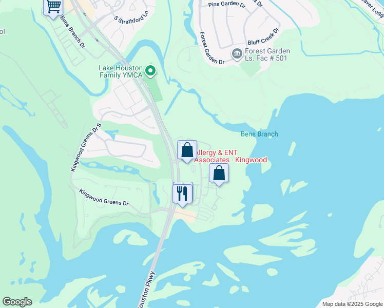 map of restaurants, bars, coffee shops, grocery stores, and more near 2 Magnolia Cove Drive in Houston