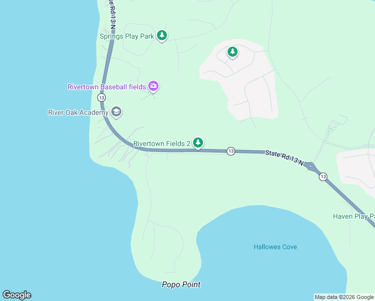 map of restaurants, bars, coffee shops, grocery stores, and more near 3022 Florida 13 in St. Johns County