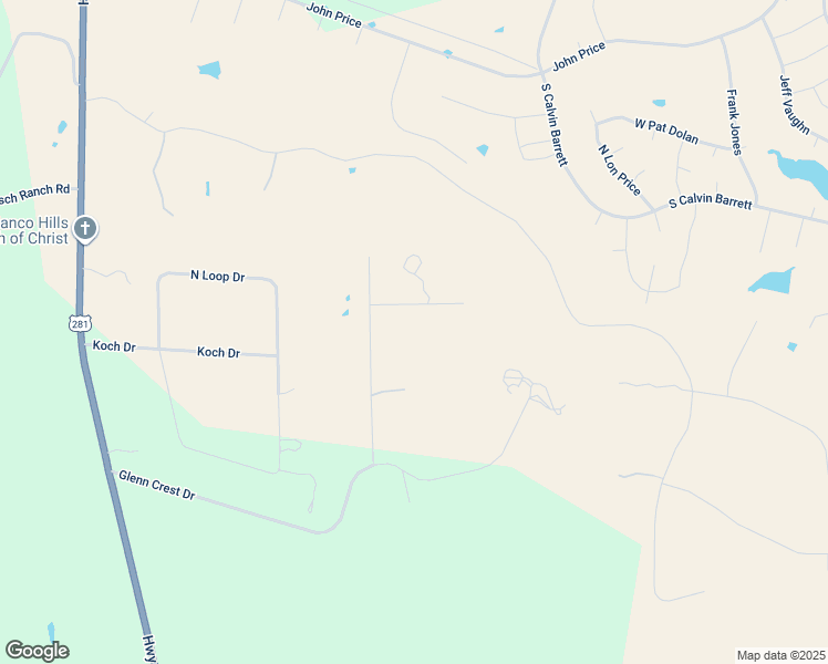 map of restaurants, bars, coffee shops, grocery stores, and more near 184 Kothmann Drive in Blanco