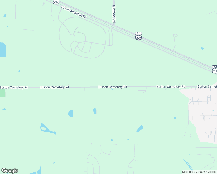 map of restaurants, bars, coffee shops, grocery stores, and more near Burton Cemetery Rd in Waller