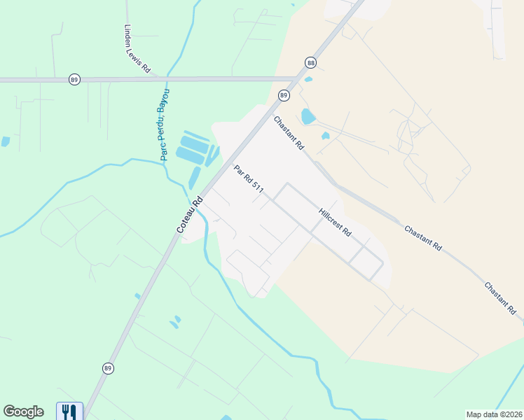 map of restaurants, bars, coffee shops, grocery stores, and more near 7614 April Ct in New Iberia