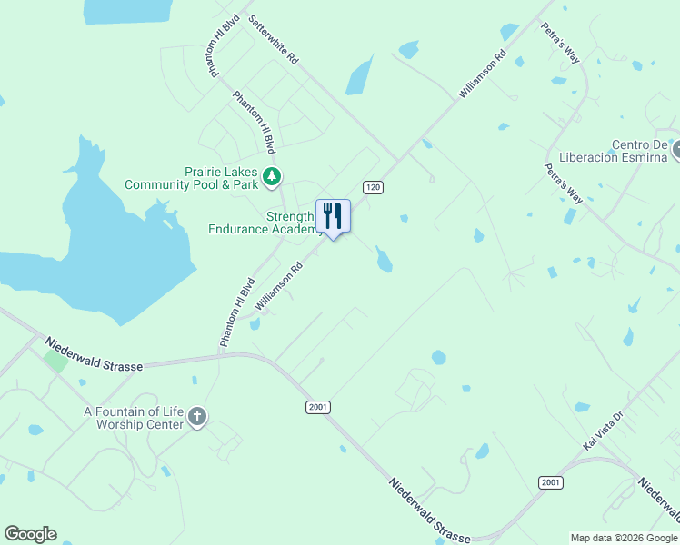 map of restaurants, bars, coffee shops, grocery stores, and more near 350 Williamson Road in Kyle