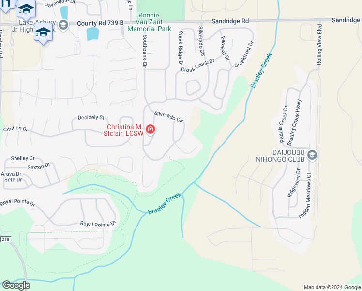 map of restaurants, bars, coffee shops, grocery stores, and more near 2245 Gardenmoss Drive in Green Cove Springs