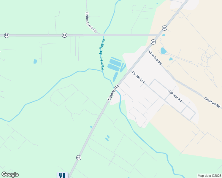 map of restaurants, bars, coffee shops, grocery stores, and more near 6018 Coteau Road in Youngsville