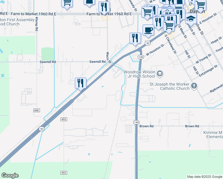 map of restaurants, bars, coffee shops, grocery stores, and more near 111 Sunset Heights Avenue in Dayton