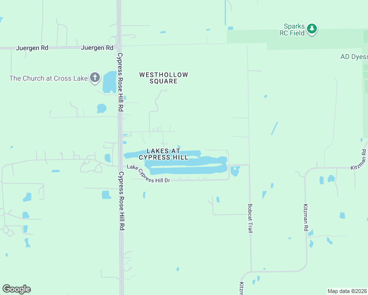 map of restaurants, bars, coffee shops, grocery stores, and more near 17703 Berry Point Drive in Cypress