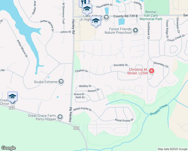 map of restaurants, bars, coffee shops, grocery stores, and more near 3547 Citation Drive in Green Cove Springs