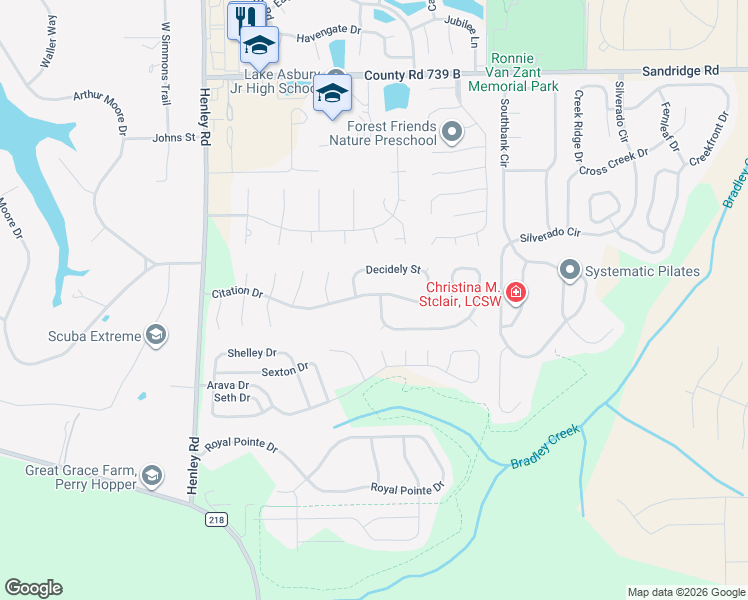 map of restaurants, bars, coffee shops, grocery stores, and more near 3493 Citation Drive in Green Cove Springs