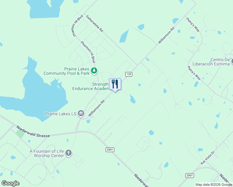 map of restaurants, bars, coffee shops, grocery stores, and more near 400 Williamson Road in Kyle