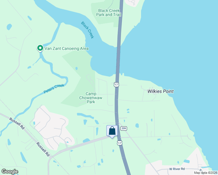 map of restaurants, bars, coffee shops, grocery stores, and more near 3103 Creek Village Lane in Green Cove Springs