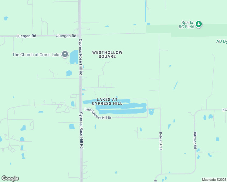 map of restaurants, bars, coffee shops, grocery stores, and more near 17703 Berry Point Drive in Cypress