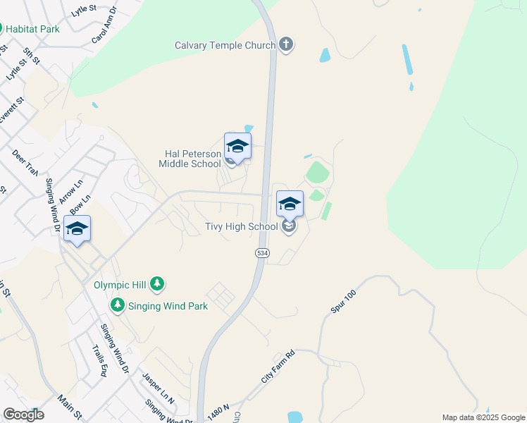 map of restaurants, bars, coffee shops, grocery stores, and more near 3529 Veterans Memorial Highway in Kerrville