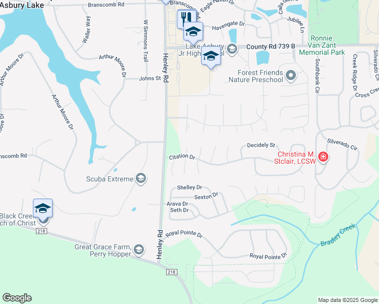 map of restaurants, bars, coffee shops, grocery stores, and more near 1 Whirlaway Court in Green Cove Springs