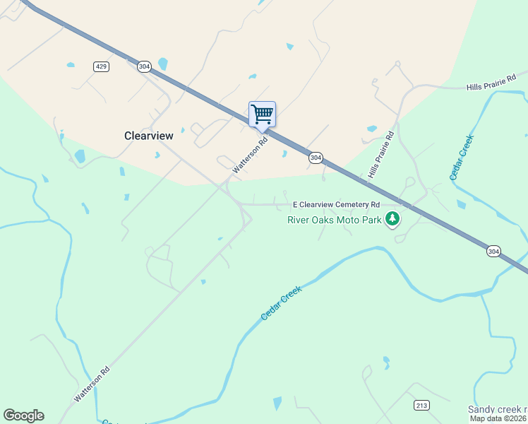 map of restaurants, bars, coffee shops, grocery stores, and more near 109 Clearview Drive in Bastrop
