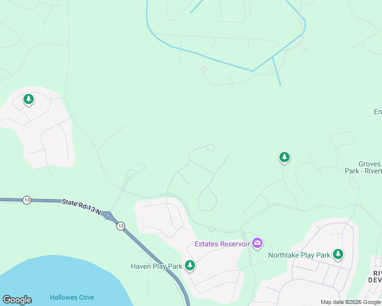 map of restaurants, bars, coffee shops, grocery stores, and more near 3526-3696 Highway 13 in Saint Johns