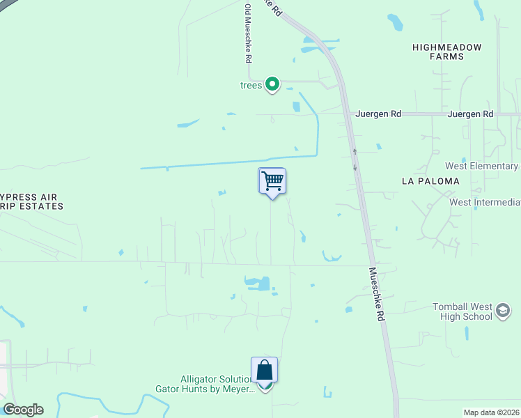 map of restaurants, bars, coffee shops, grocery stores, and more near 20202 Bauer Hockley Road in Tomball