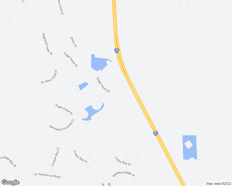 map of restaurants, bars, coffee shops, grocery stores, and more near 1304 Chelsey Circle in St. Augustine