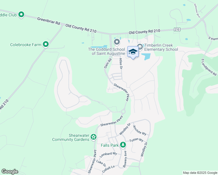 map of restaurants, bars, coffee shops, grocery stores, and more near 23 Jasper Ct in St. Augustine