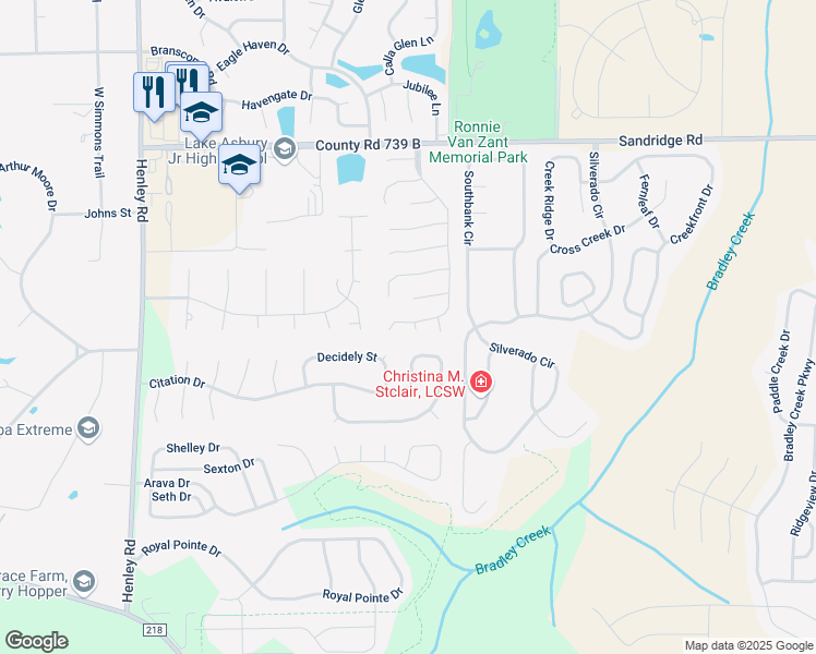 map of restaurants, bars, coffee shops, grocery stores, and more near 2932 Jessicas Court in Green Cove Springs