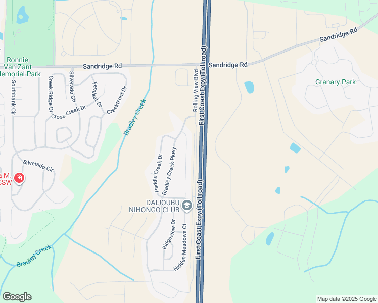 map of restaurants, bars, coffee shops, grocery stores, and more near 3339 Spring Valley Court in Green Cove Springs