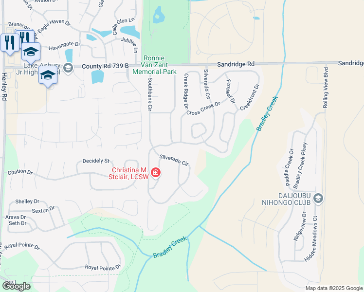 map of restaurants, bars, coffee shops, grocery stores, and more near 3324 Silverado Circle in Green Cove Springs