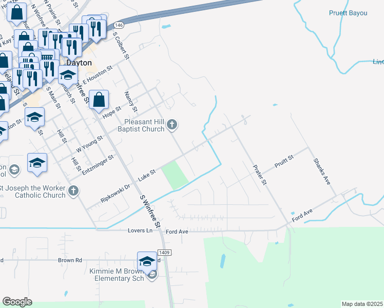 map of restaurants, bars, coffee shops, grocery stores, and more near 903 South Colbert Street in Dayton