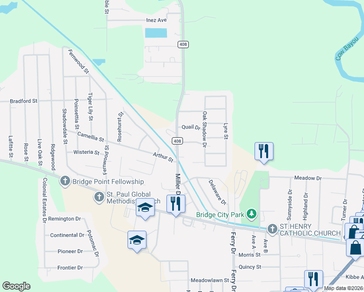 map of restaurants, bars, coffee shops, grocery stores, and more near 9010 Oak Vista Drive in Orange