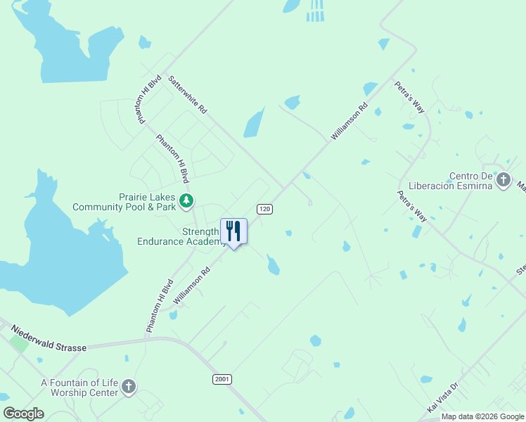 map of restaurants, bars, coffee shops, grocery stores, and more near County Road 120 in Niederwald