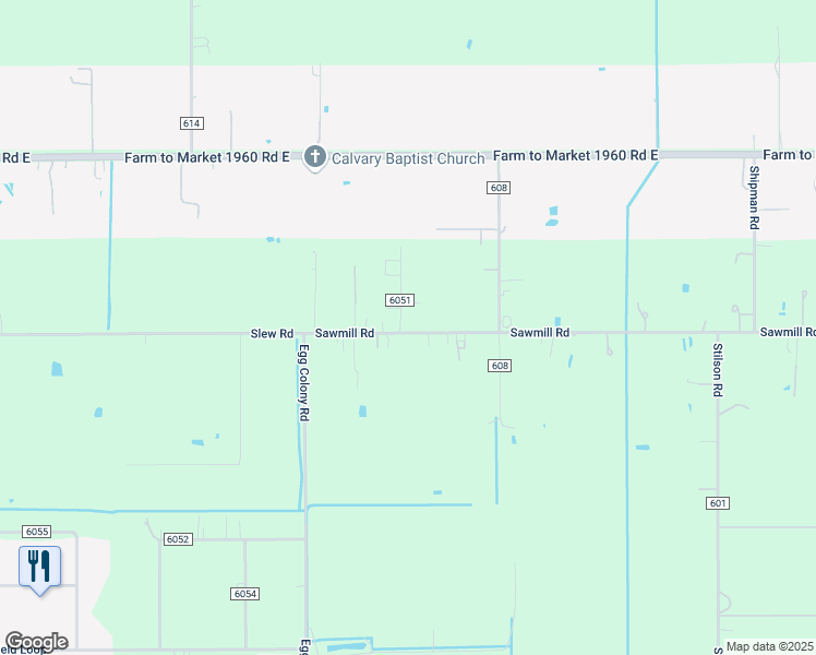 map of restaurants, bars, coffee shops, grocery stores, and more near 2360 County Road 605 in Dayton