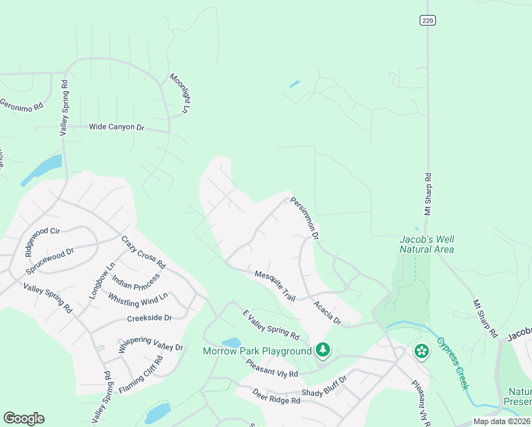 map of restaurants, bars, coffee shops, grocery stores, and more near 59 Persimmon Drive in Wimberley