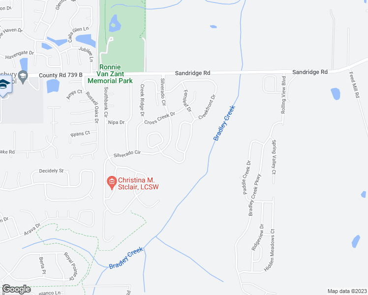 map of restaurants, bars, coffee shops, grocery stores, and more near 2572 Creekfront Drive in Green Cove Springs