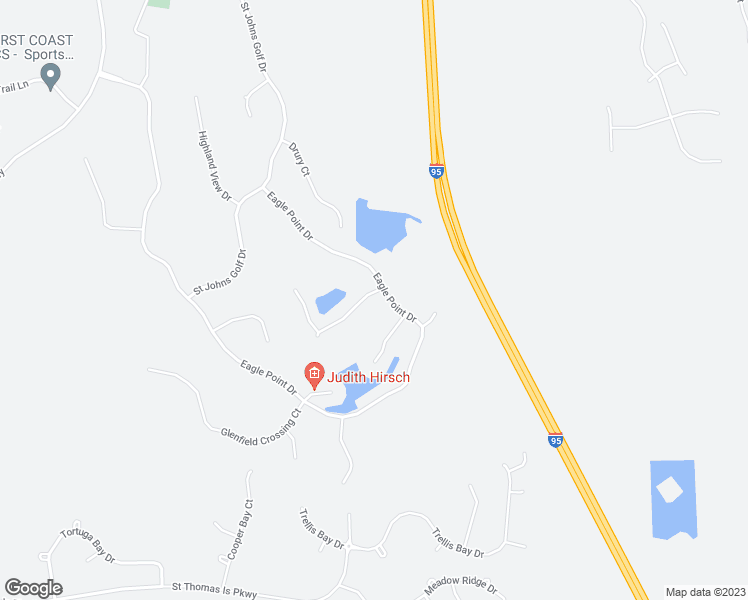 map of restaurants, bars, coffee shops, grocery stores, and more near 1805 Forest Glen Way in St. Augustine