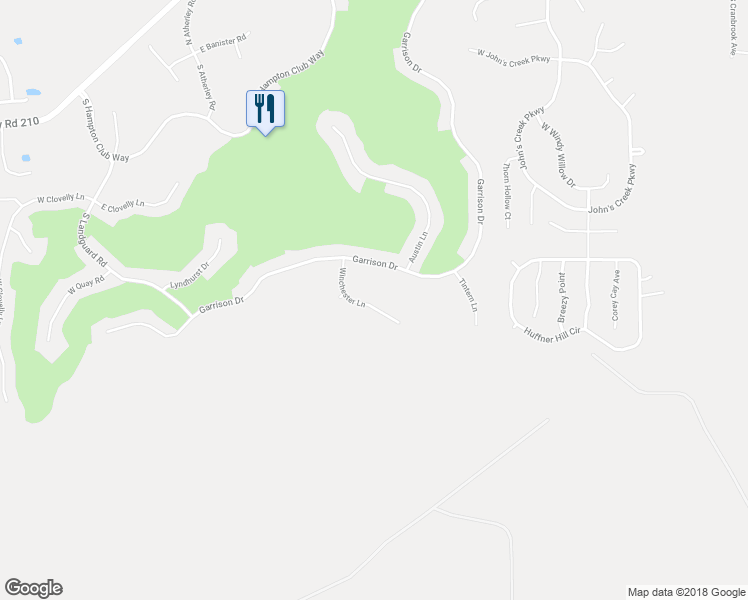 map of restaurants, bars, coffee shops, grocery stores, and more near 2444 Winchester Lane in St. Augustine